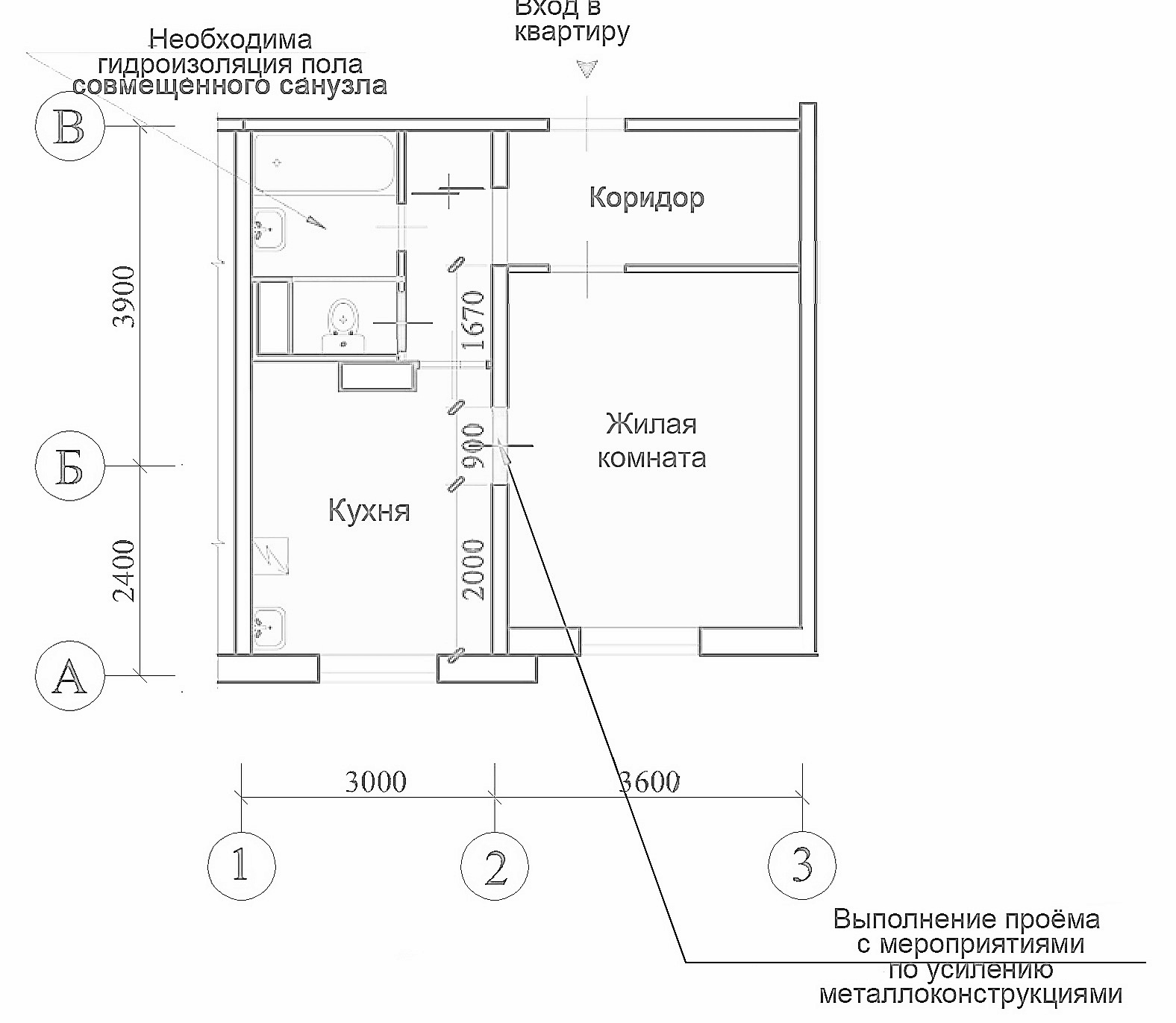 ширина стен в квартире