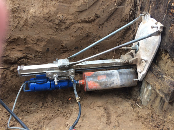 Алмазное бурение железобетонного коллектора