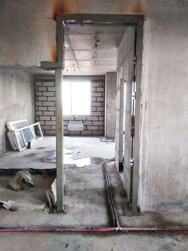 Усиление проема уголком